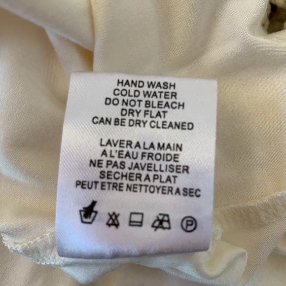 Linea Domani Beige Crochet Boho Dress Medium - Picture 8 of 8